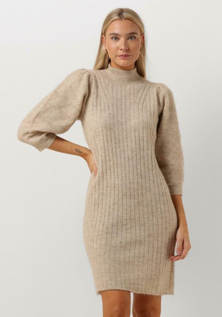 Beige MINUS Mini jurk DITTA KNIT DRESS - large