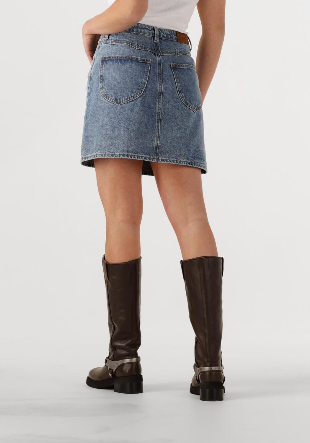 Y.A.S. Dames Rokken Yasaiko Mw Denim Skirt Grijs