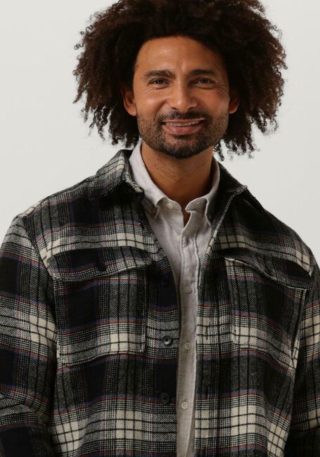 Donkerblauwe SELECTED HOMME Casual overhemd LOOSEPABLO LS CHECK - large