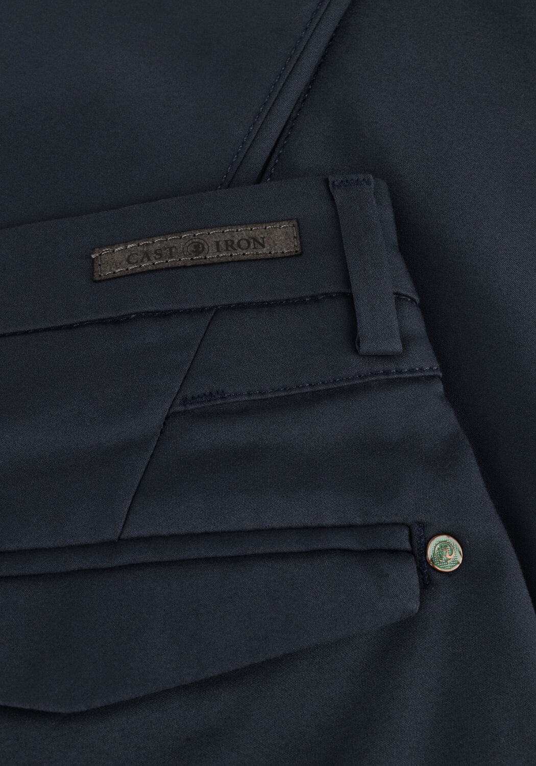 Blauwe CAST IRON Chino RISER CHINO STRETCH | Omoda