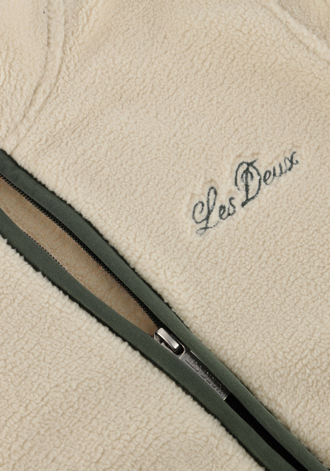 Creme LES DEUX Teddy jas LANDON FLEECE JACKET KIDS - large