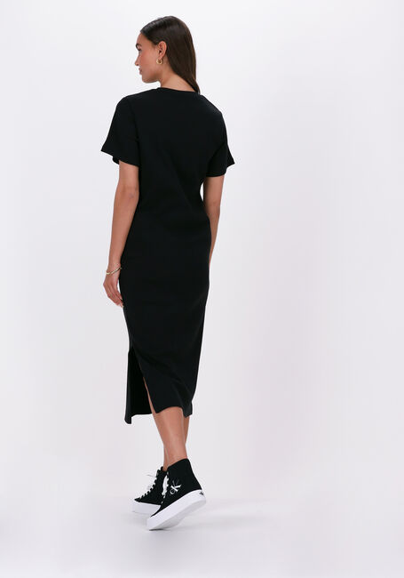 Zwarte CALVIN KLEIN Midi jurk CK RIB LONG T-SHIRT DRESS - large