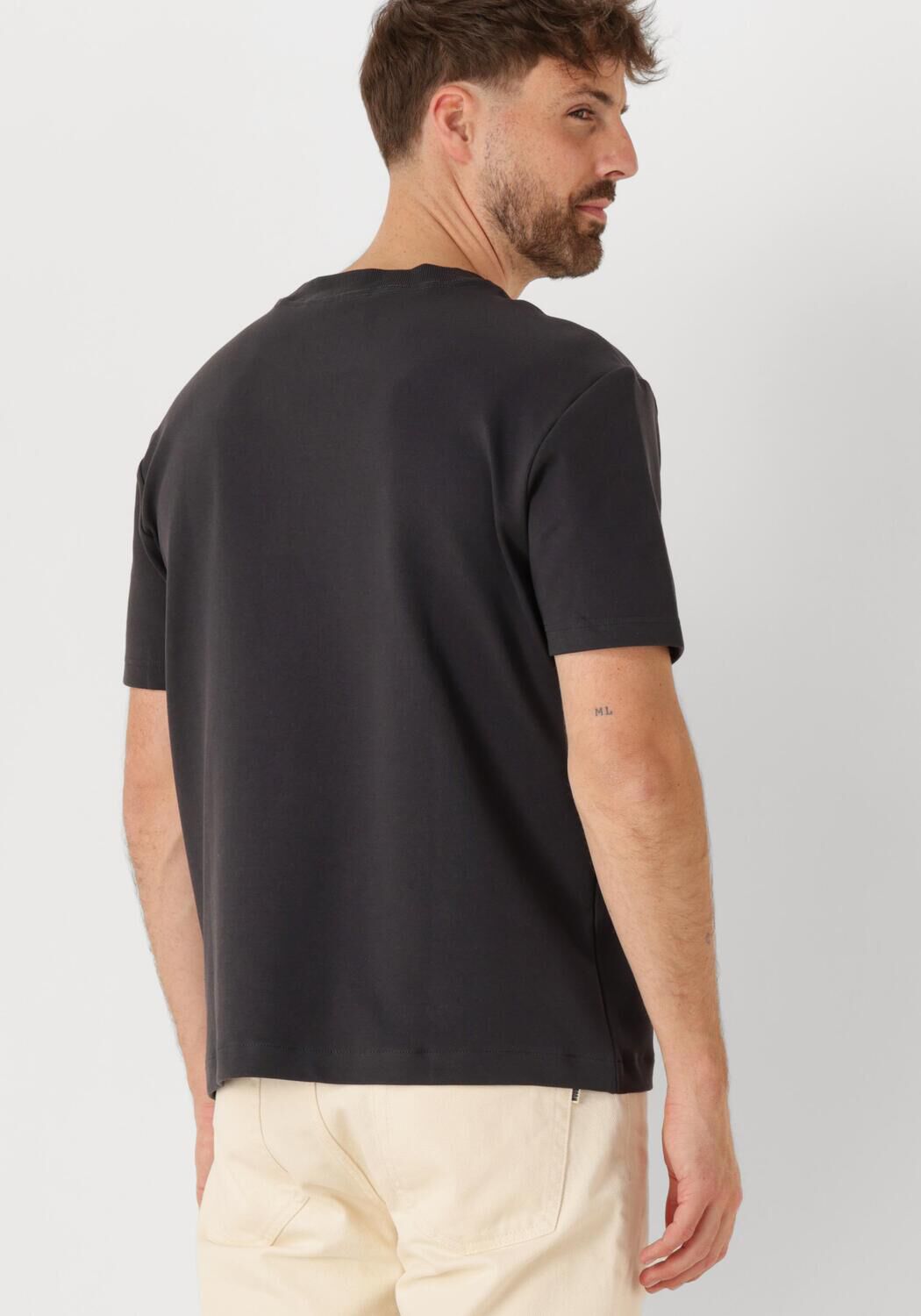 CALVIN KLEIN Heren Polo's & T-shirts Label Tee Zwart