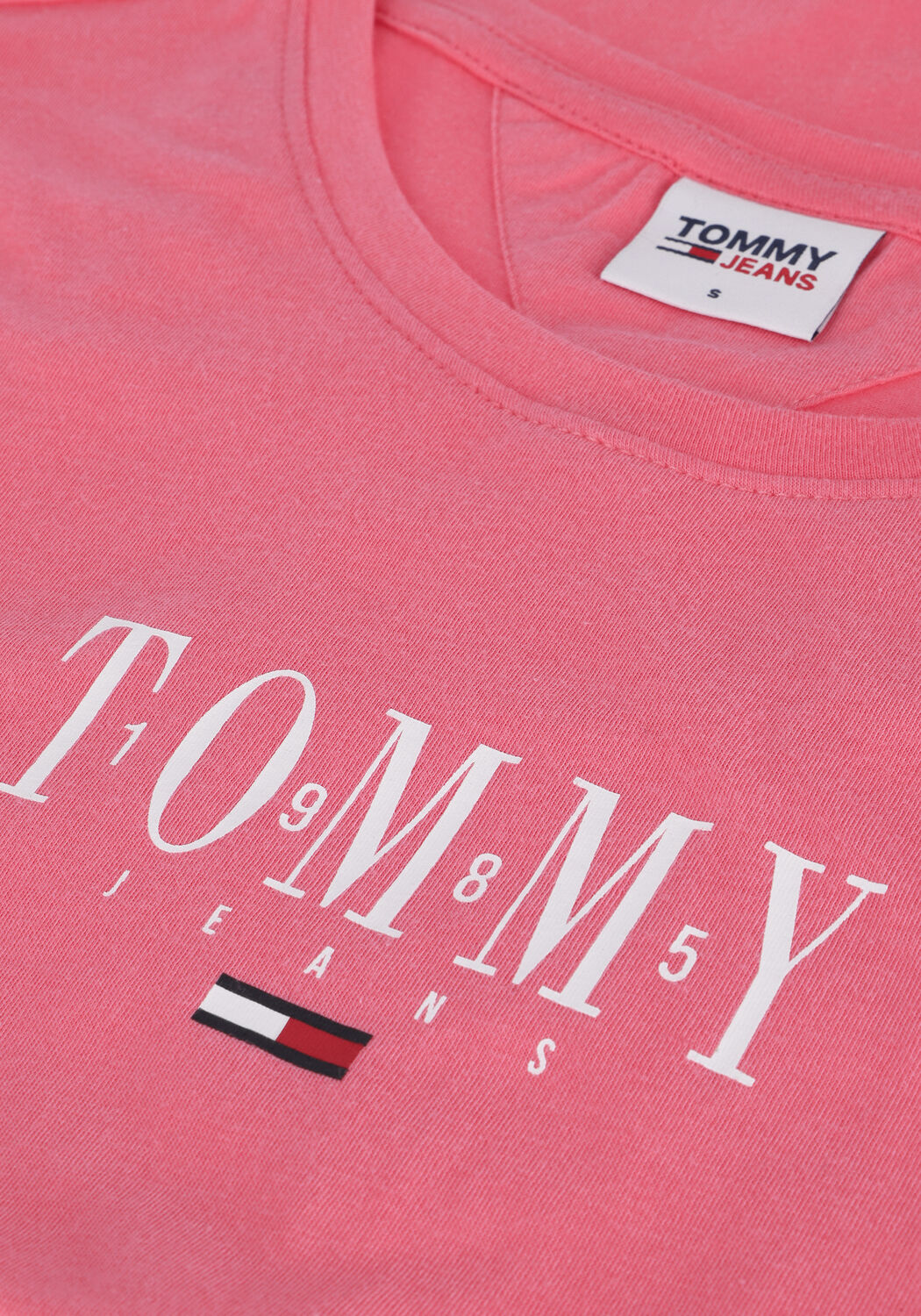 Roze TOMMY JEANS T-shirt TJW SKINNY ESSENTIAL LOGO 1 SS - large
