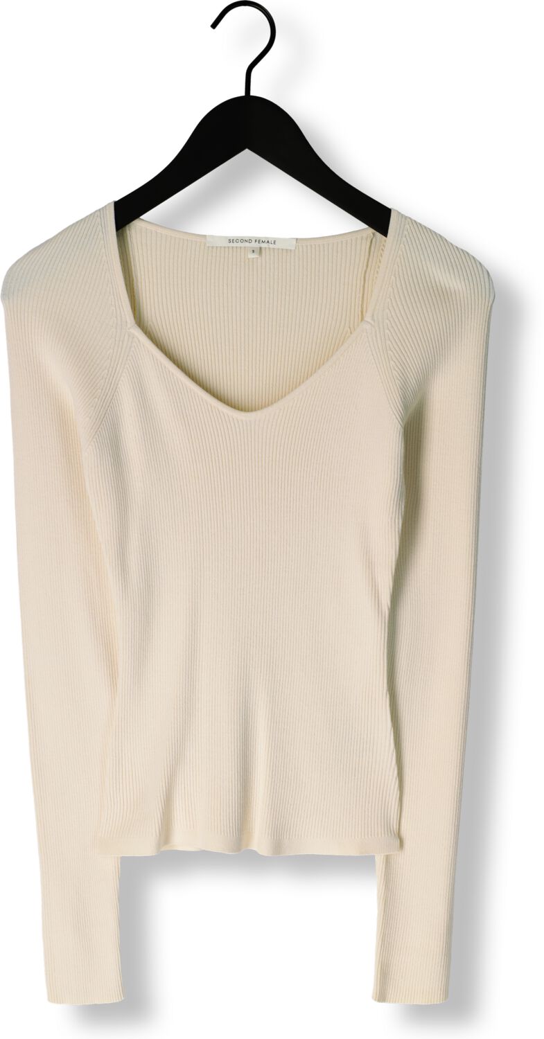 SECOND FEMALE Dames Truien & Vesten Solia Knit V-neck Beige