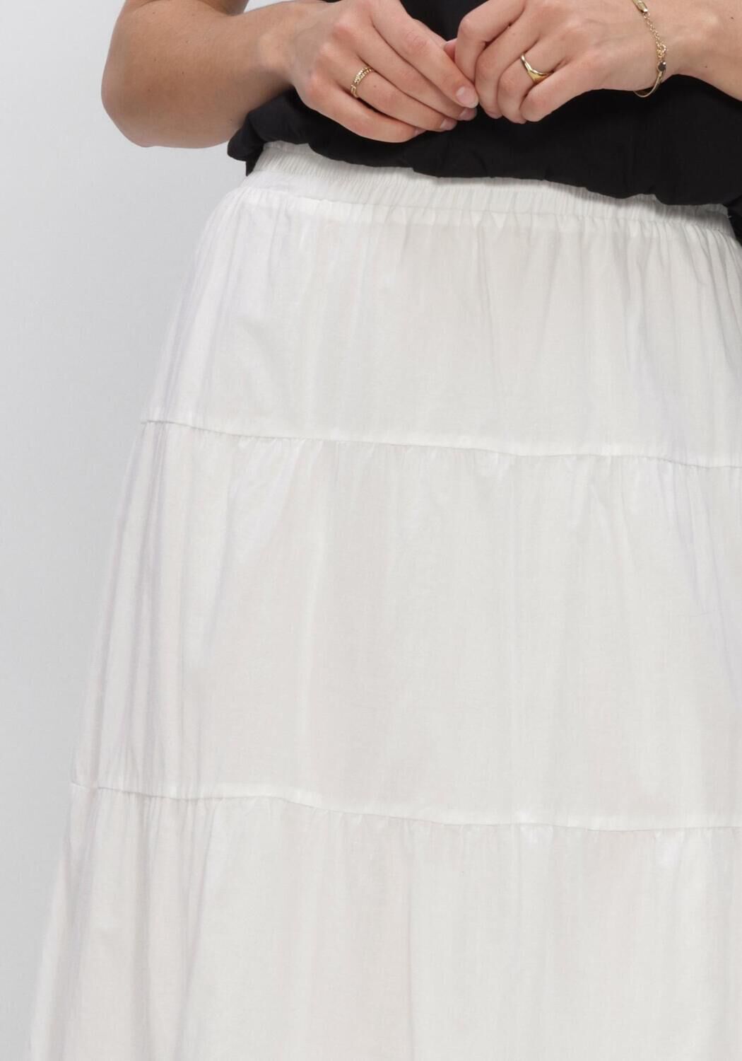 Witte Y.A.S. Rokken YASLINE HW LONG SKIRT - large