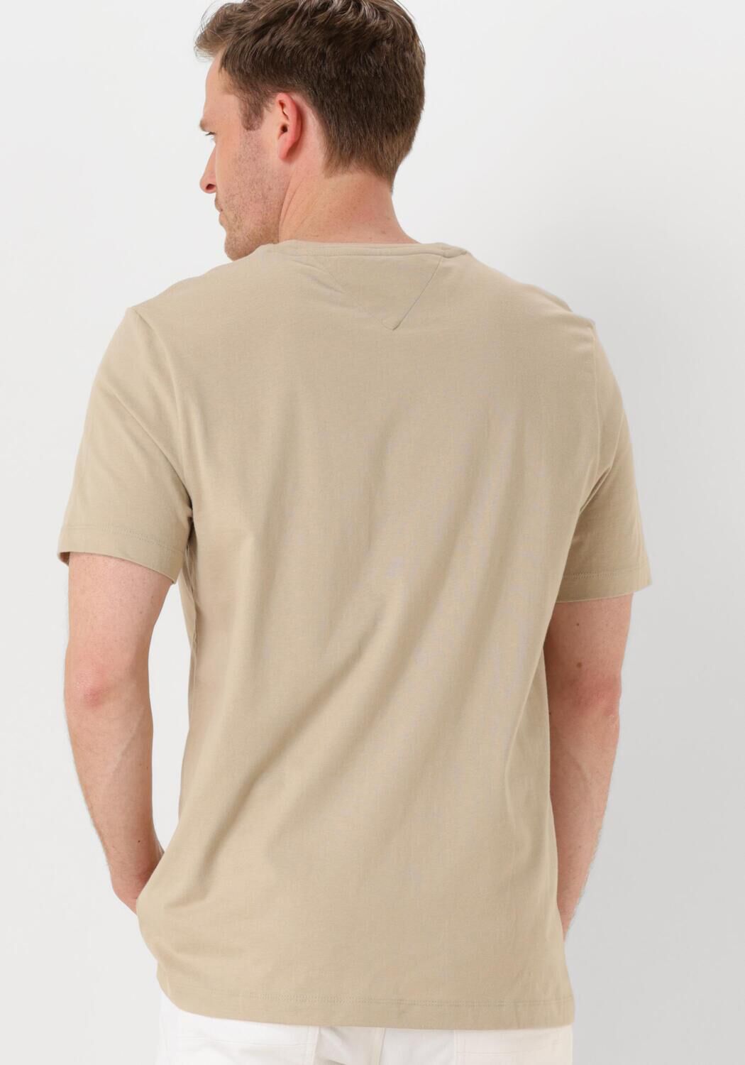 TOMMY HILFIGER Heren Polo's & T-shirts Ess Seasonal Reg Fit Solid Tee Zand