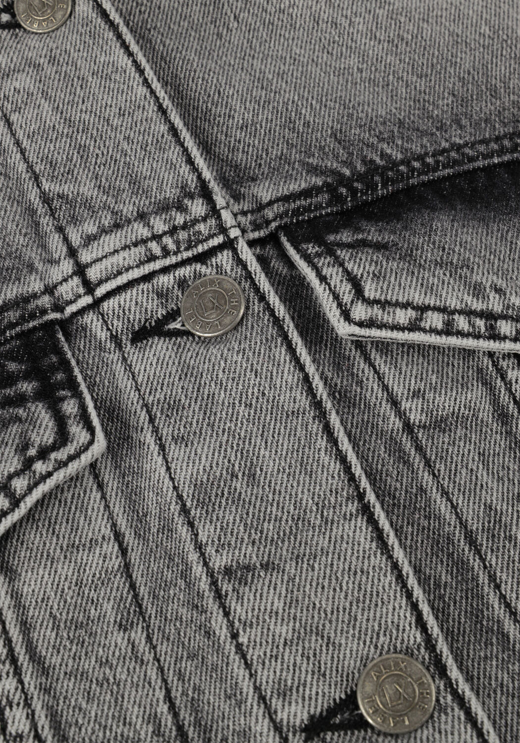 Grijze ALIX THE LABEL Spijkerjas LADIES WOVEN DENIM JACKET - large