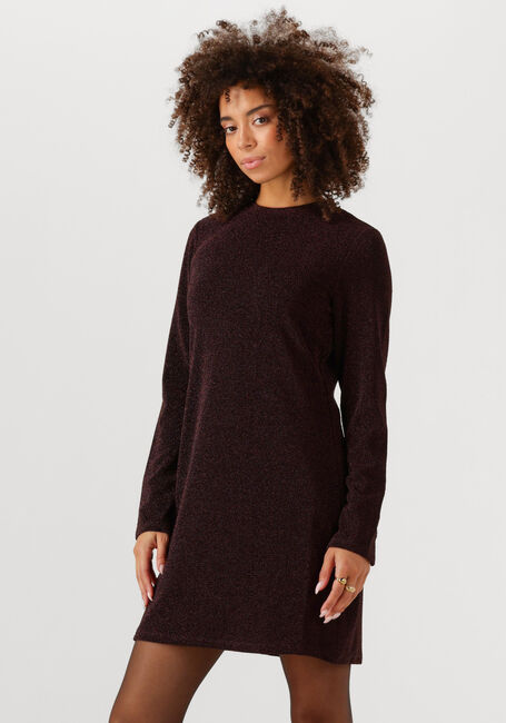 Bordeaux OBJECT Mini jurk OBJFILIPA L/S RE SHORT DRESS - large