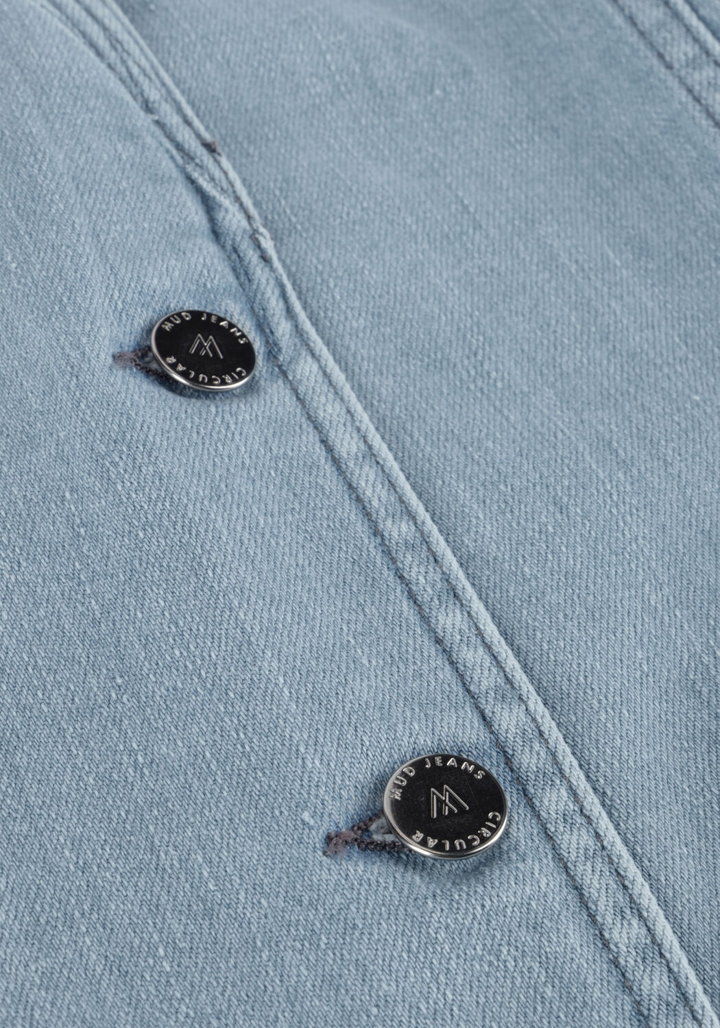 Blauwe ANOTHER LABEL Gilet UNNI DENIM VEST - large