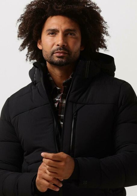 Zwarte CAST IRON Gewatteerde jas SHORT JACKET TECHSTRETCH BRAWLER - large