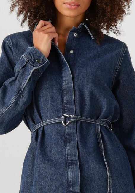 Donkerblauwe SELECTED WOMEN Blouses SLFRELAXED SELMA-NOA LS DENIM SHIRT - large
