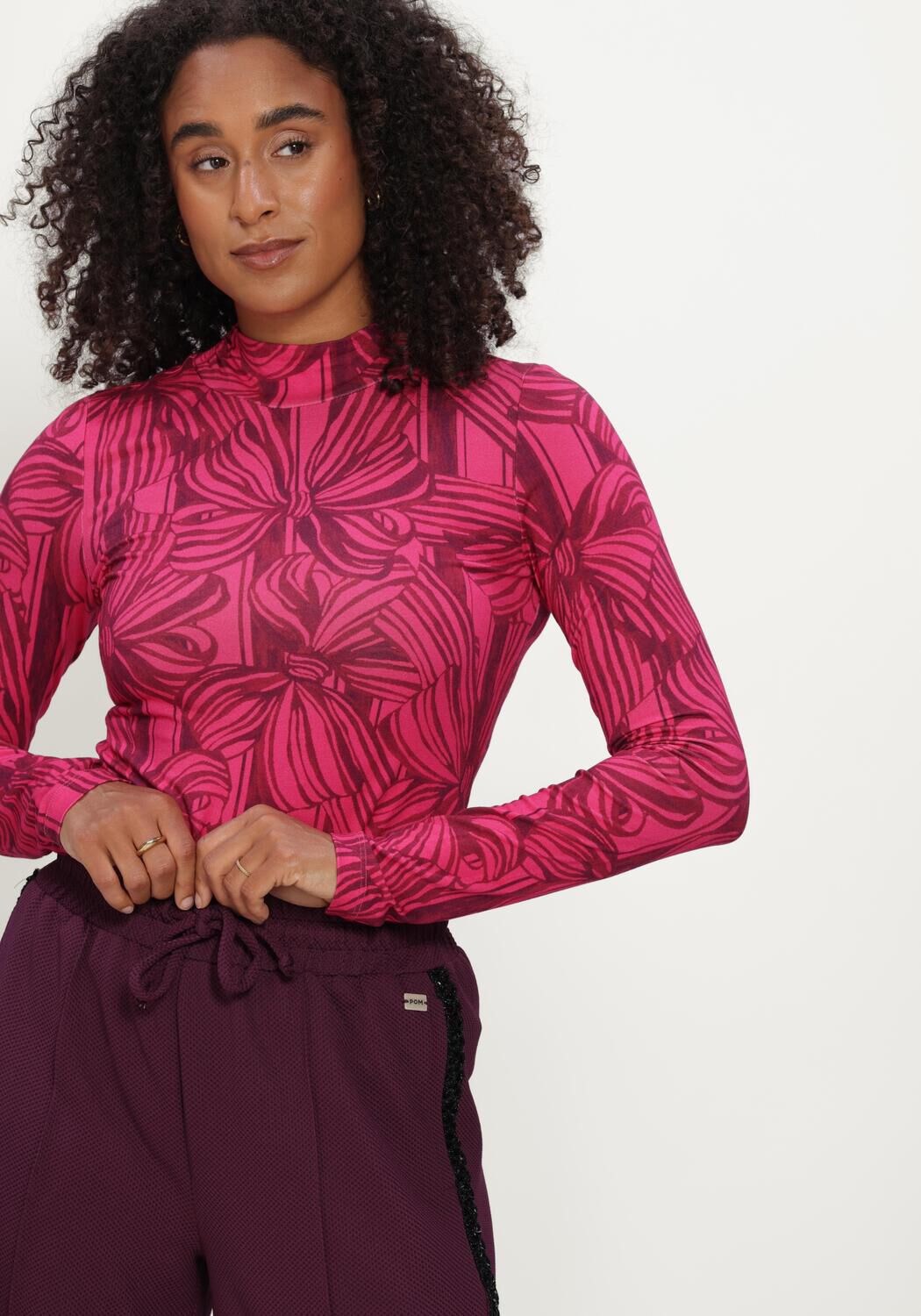 Fuchsia POM AMSTERDAM Blouses ROMI JERSEY - large
