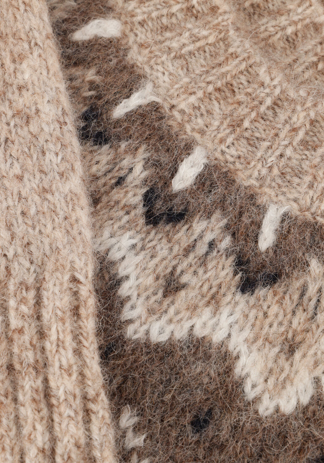 Bruine MOS MOSH Trui SIDSEL WARM KNIT - large