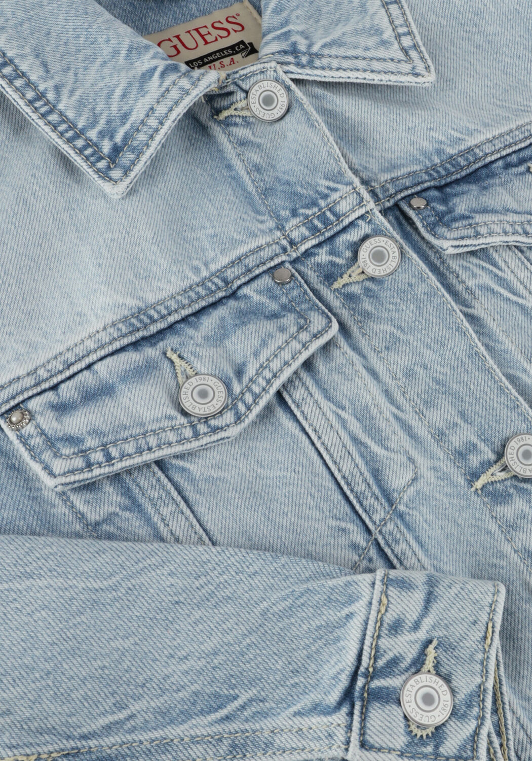 Blauwe GUESS Spijkerjas DORIA JACKET - large