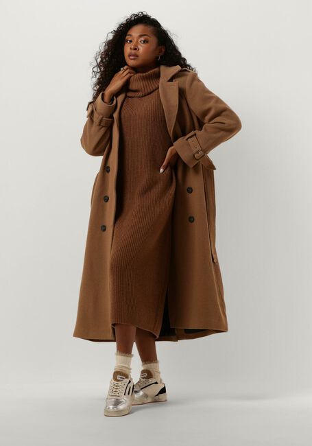 Bruine SELECTED WOMEN Trenchcoats SLFHENRIKA WOOL TRENCH COAT - large