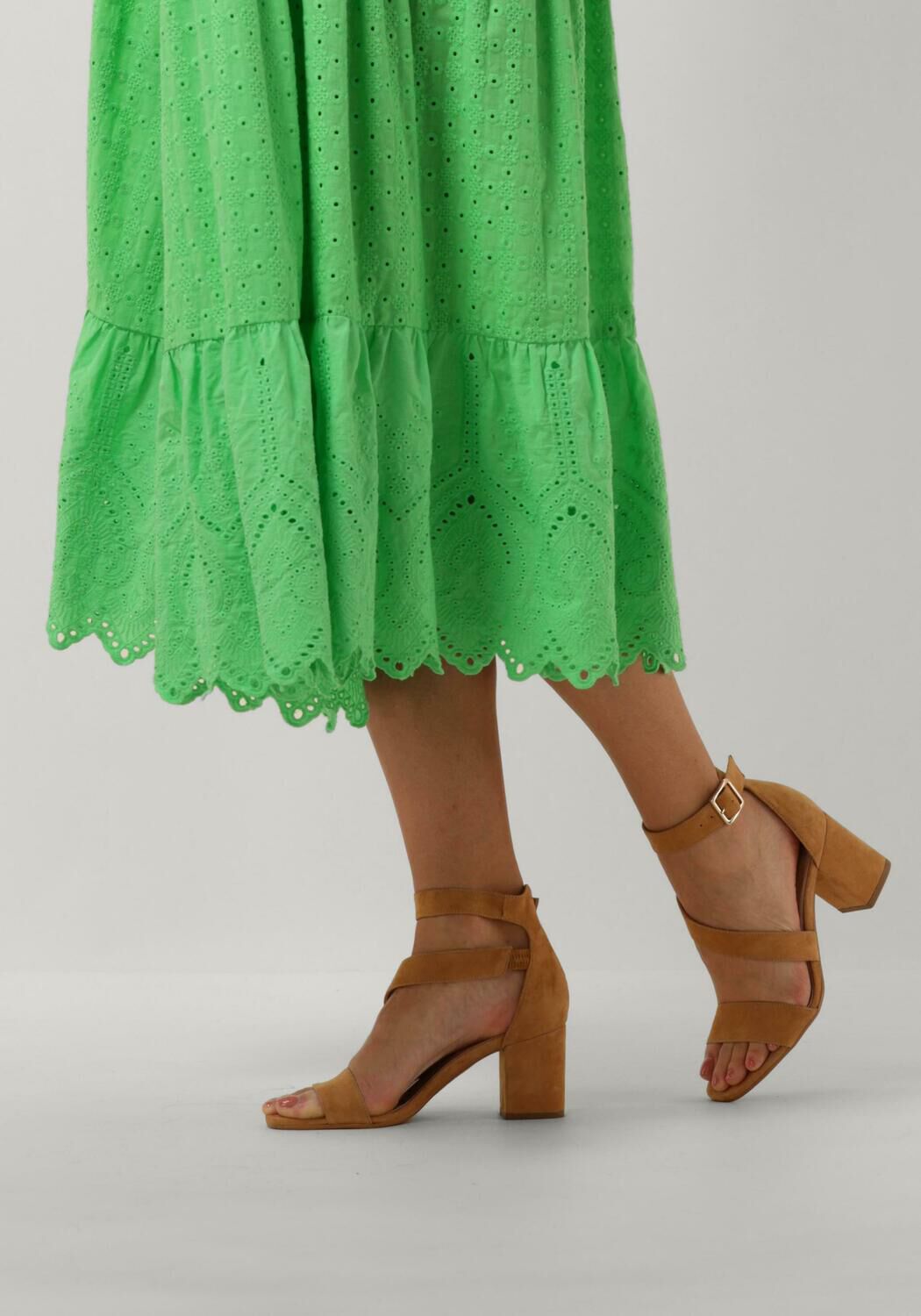 Cognac NOTRE-V Sandalen met hak 16036 - large