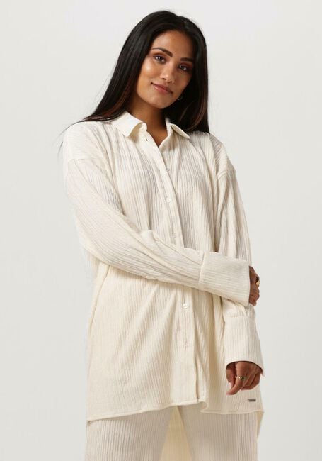 Ecru COLOURFUL REBEL Blouses TALIA STRUCTURE OVERSIZED BOYFRIEND BLOUSE - large