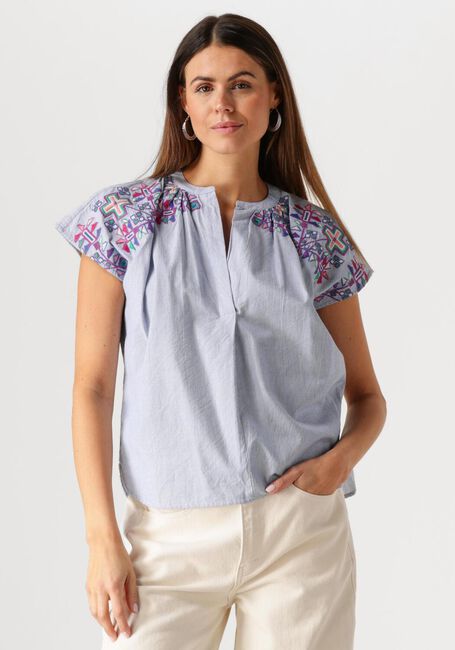 Blauwe BY-BAR Blouses AMIE EMBROIDERIE BLOUSE - large