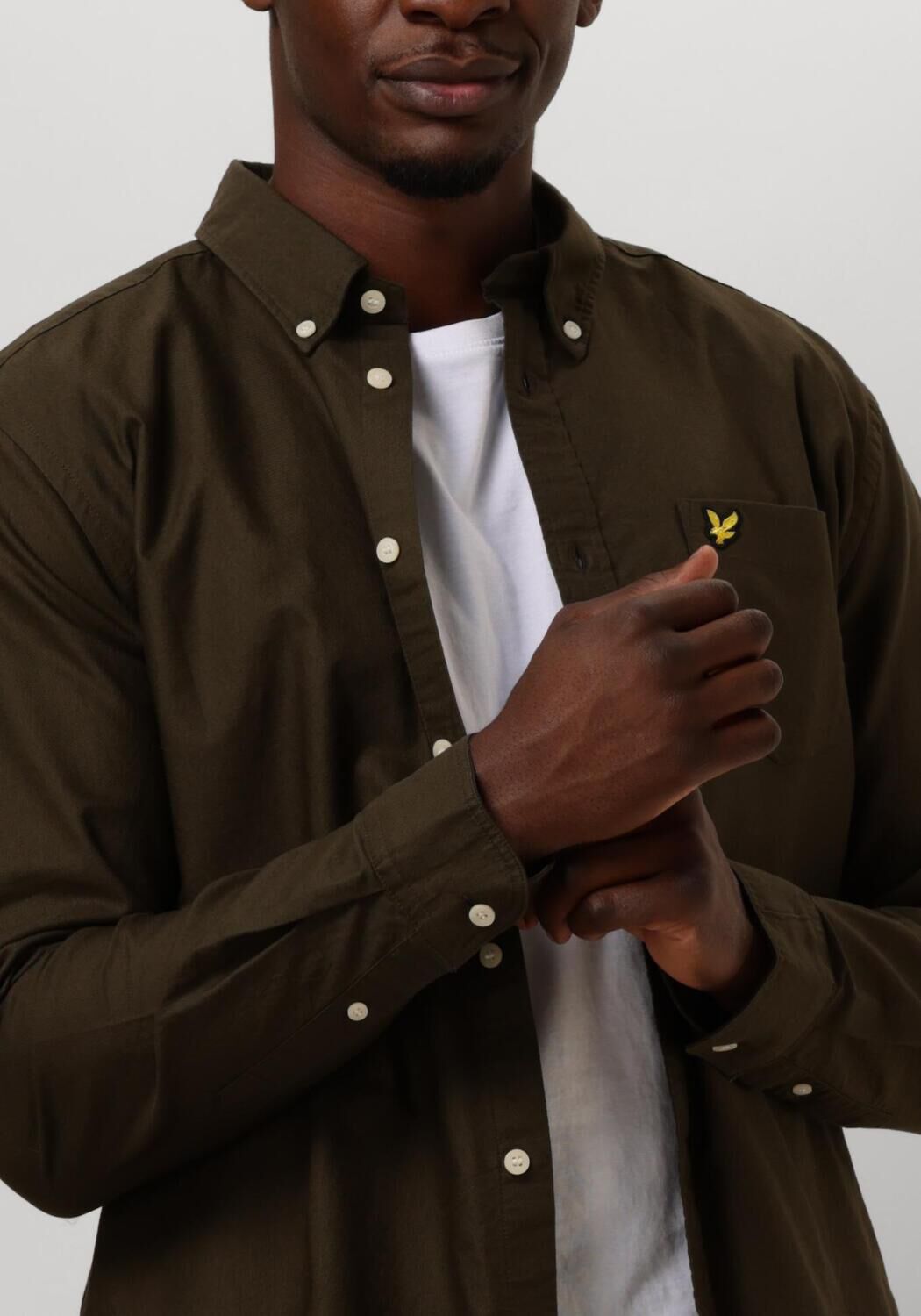 LYLE & SCOTT Heren Overhemden Plain Oxford Shirt Groen