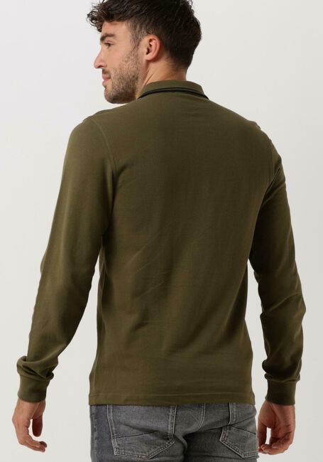 Groene FRED PERRY Polo LS TWIN TIPPED SHIRT - large