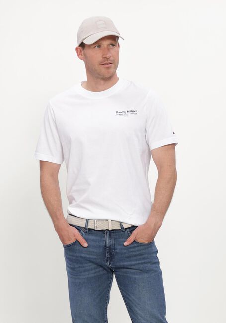 Witte TOMMY HILFIGER T-shirt NAUTICAL BACK GRAPHIC REG TEE - large