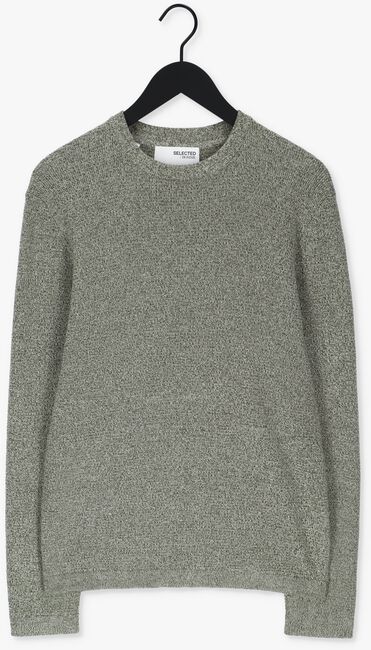Olijf SELECTED HOMME Trui SLHROCKS LS KNIT CREW NECK G N - large