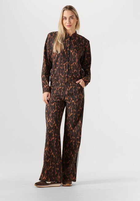Bruine STUDIO ANNELOES Wijde broek TRAINER ANIMAL TAPE TROUSERS - large
