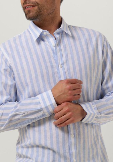 Blauwe SELECTED HOMME Klassiek overhemd SLHSLIMNEW-LINEN SHIRTS LS CLASSIC W - large