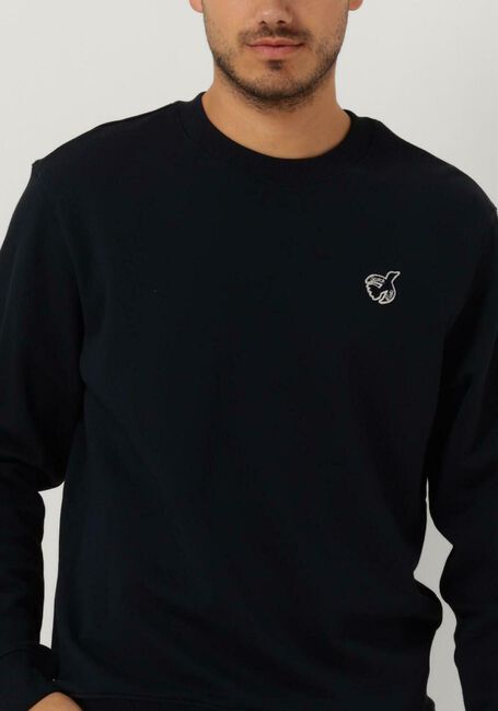 Donkerblauwe SCOTCH & SODA Sweater THE FREE SPIRIT PEACE BIRD ORAGNIC COTTON SWEATSHIRT - large
