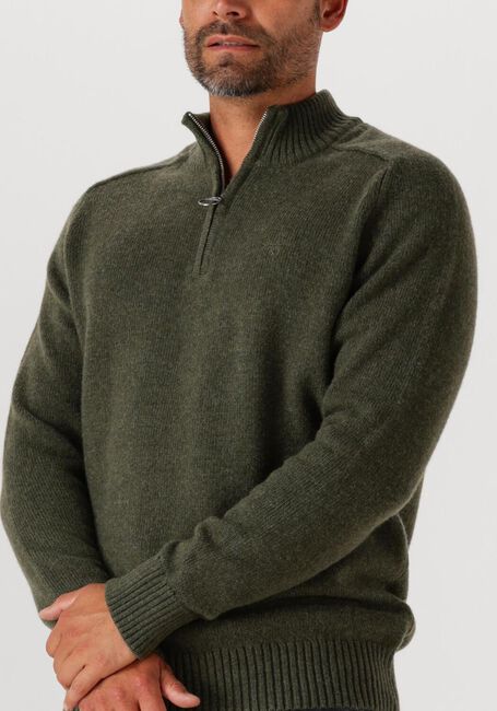 Groene BARBOUR Trui GRANGETWON HALF ZIP KNITTED JUMPER - large