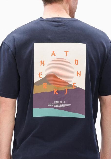 Donkerblauwe ANERKJENDT T-shirt KVILLADS SUN TEE - large