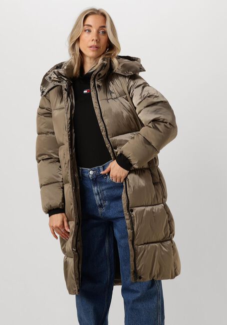 Groene CALVIN KLEIN Gewatteerde jas MONOLOGO ND SHINY LONG PUFFER - large