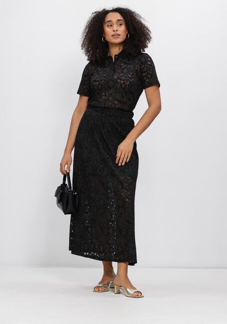 Zwarte OBJECT Top OBJBIANCA S/S LO POLO TOP - large