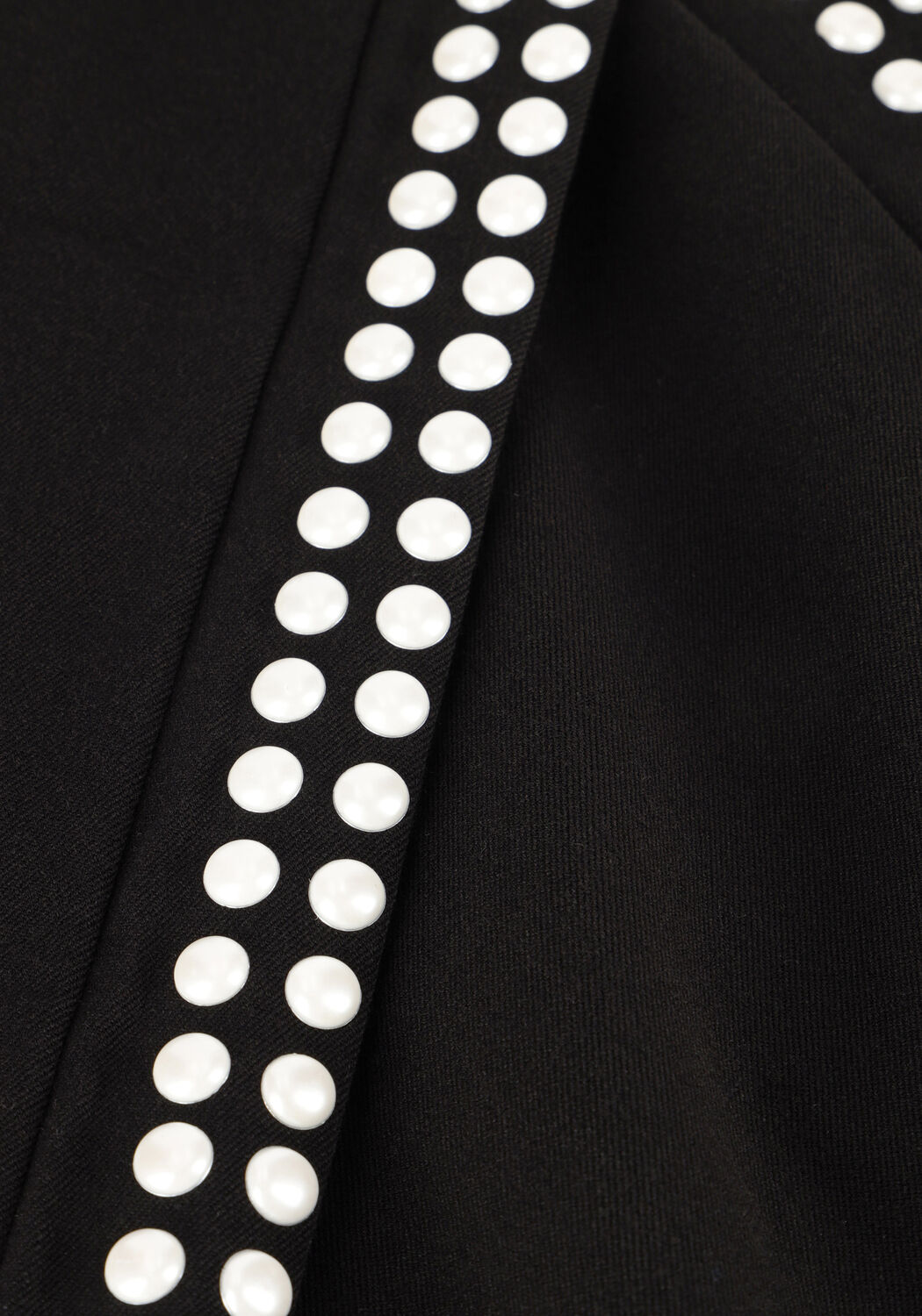 Zwarte ALIX THE LABEL Pantalon LADIES WOVEN PEARLS WIDE LEG PANTS - large