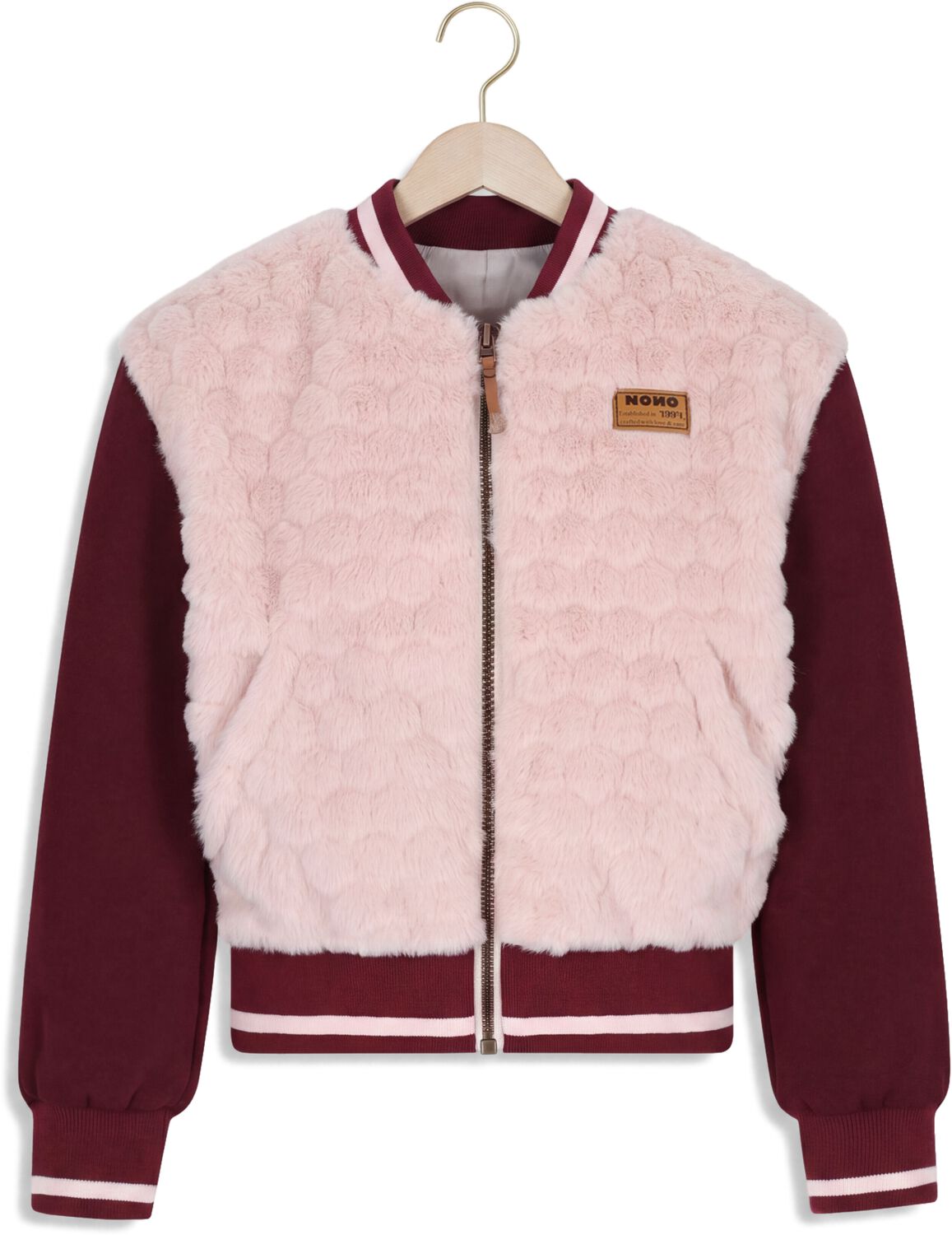 Nono Meisjes Jassen Darling Furry Indoorjacket - Roze Lichtroze/donkerrood