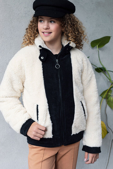 Gebroken wit LOOXS Teddy jas 2231-5240 - large