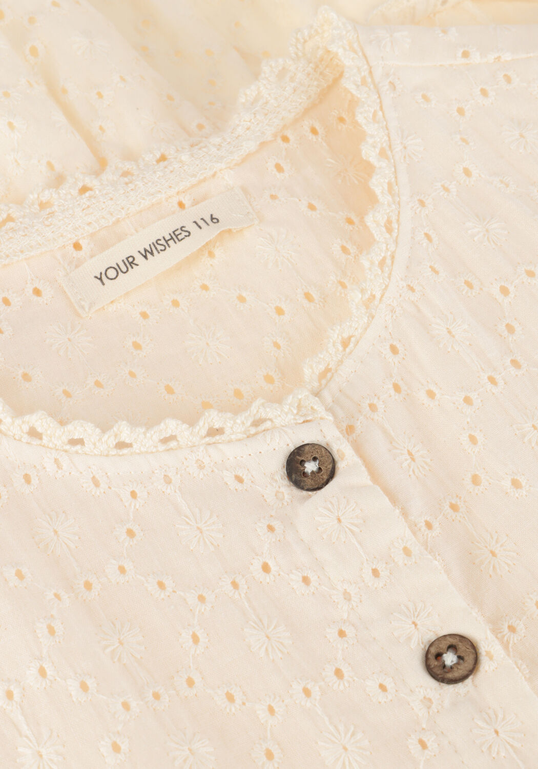 Ecru YOUR WISHES Mini jurk SCHIFFLY PUFF SLEEVE DRESS - large