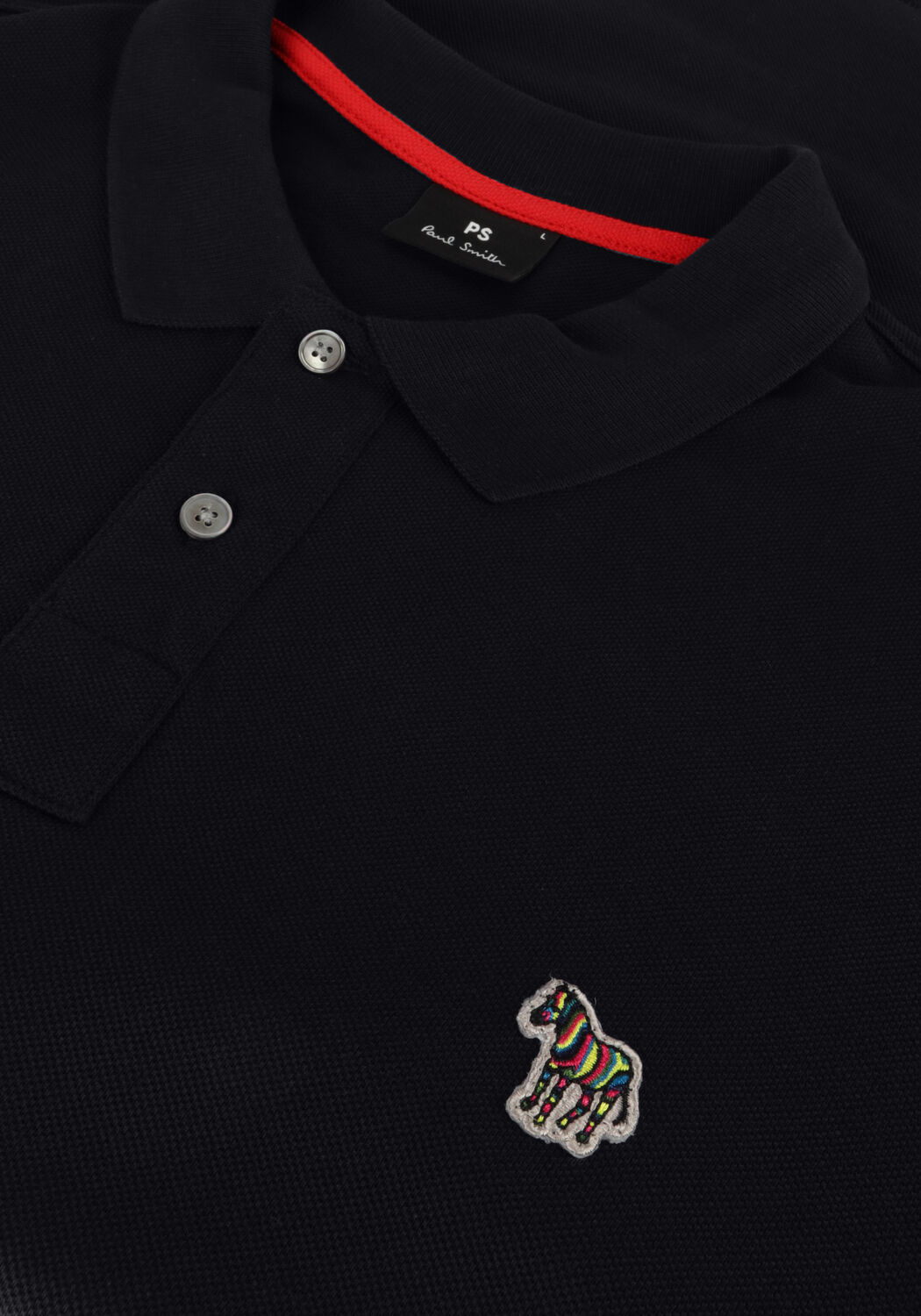 Donkerblauwe PS PAUL SMITH Polo MENS SLIM FIT LS POLO SHIRT ZEBRA - large