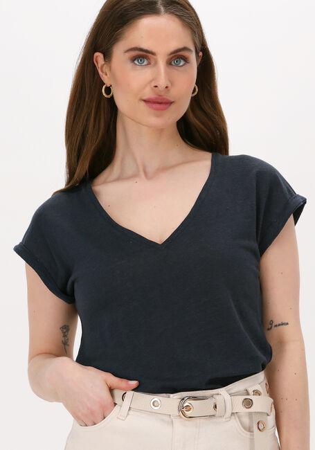 Zwarte BY-BAR T-shirt MILA LINEN TOP - large