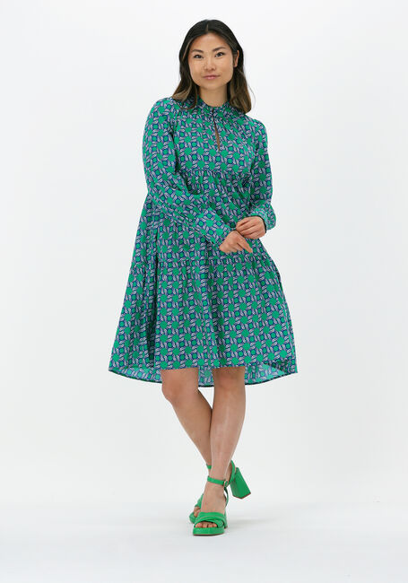 Groene DEA KUDIBAL Mini jurk KINDRA NS (CO) - DRESS WITH BALLOON SLEEVES - large