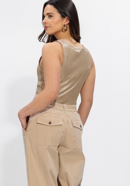 Beige SUMMUM Top RIB TANKTOP COTTON RIB - large