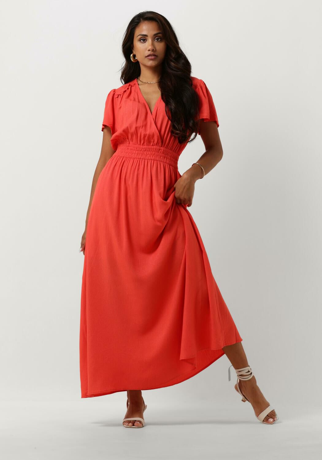 oranje freebird maxi jurk dila