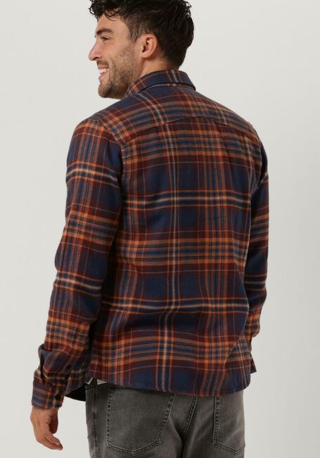 Blauwe CAST IRON Casual overhemd LONG SLEEVE SHIRT BRUSHED TWILL CHECK REGULAR FIT - large