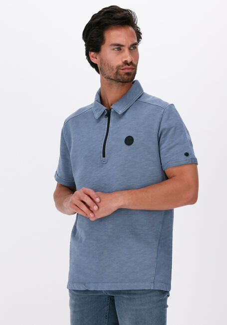 Grijze CAST IRON Polo SHORT SLEEVE POLO REGULAR KNITTED FINE COTTON - large