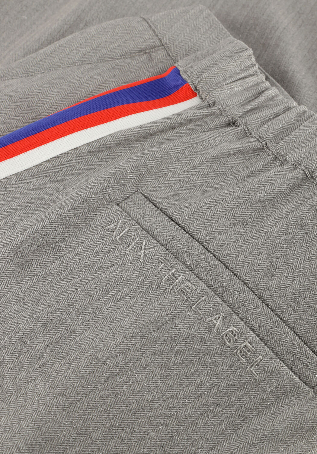 Grijze ALIX THE LABEL Wijde broek LADIES WOVEN COATED HERRINGBONE PANTS - large