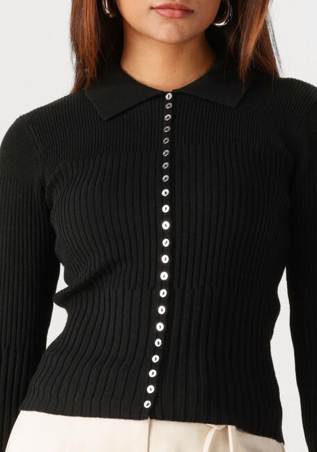 Zwarte SECOND FEMALE Trui JET KNIT CARDIGAN - large