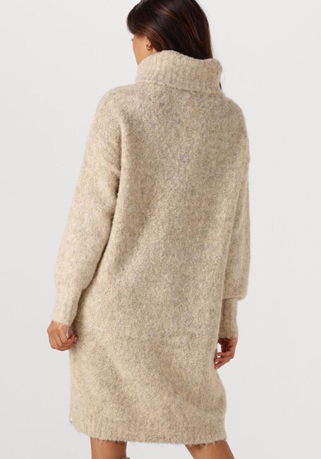 Beige SIMPLE Mini jurk KNIT-BOUCLE-25-3 - large
