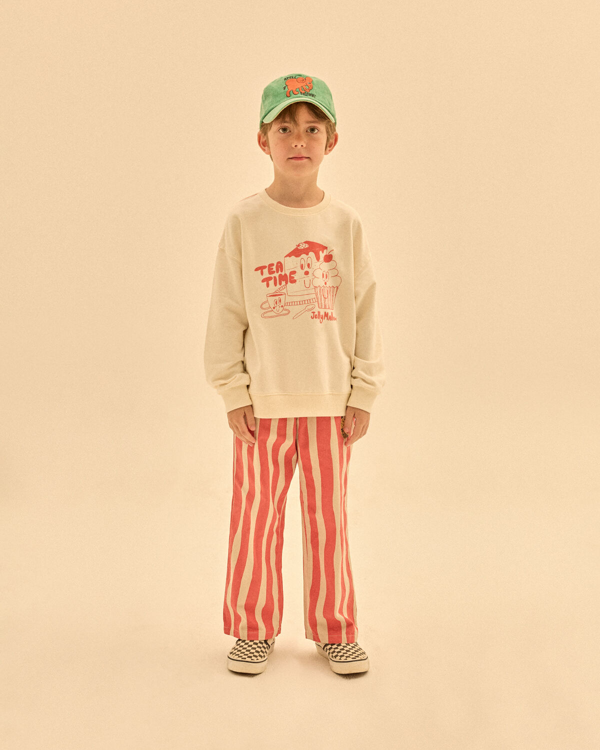 Oranje Jelly Mallow Lange broeken BANANA STRIP PANTS - large