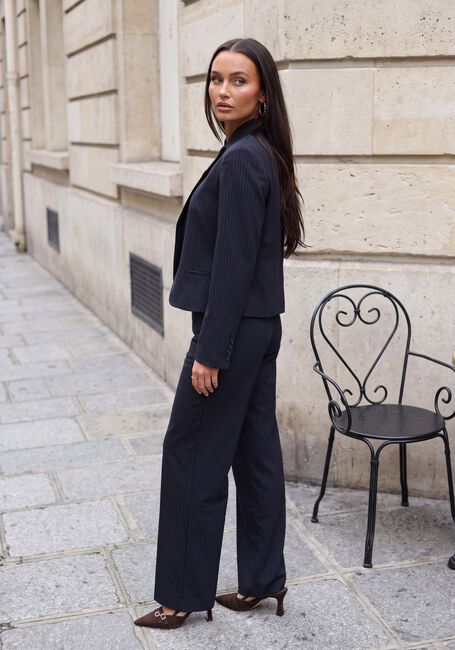 Zwarte NEO NOIR Pantalon NATHALIE SLIM PINSTRIPE PANTS - large